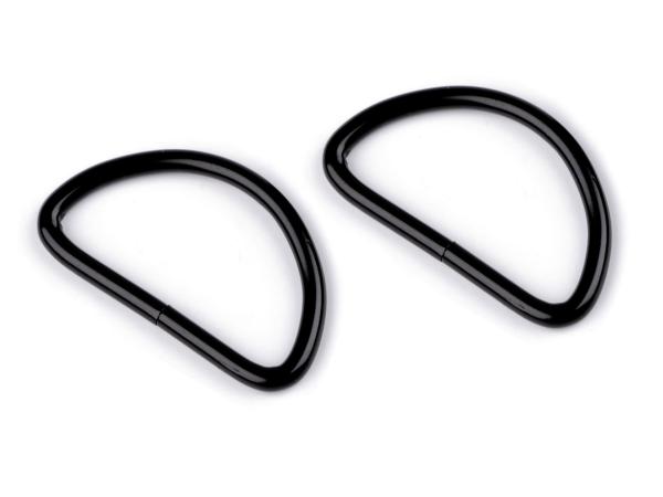 Halbring Breite 32 mm Schwarz lackiert